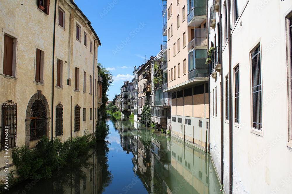 View on a canal of Padua, Italy