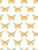 Cecropia moth vector seamless pattern on white