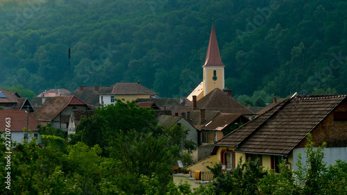 A church in a small village in Transylvania region  Romania