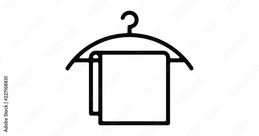Dry clean line icon motion graphic animation with alpha channel. Dry clean line icon motion graphic animation with alpha channel.