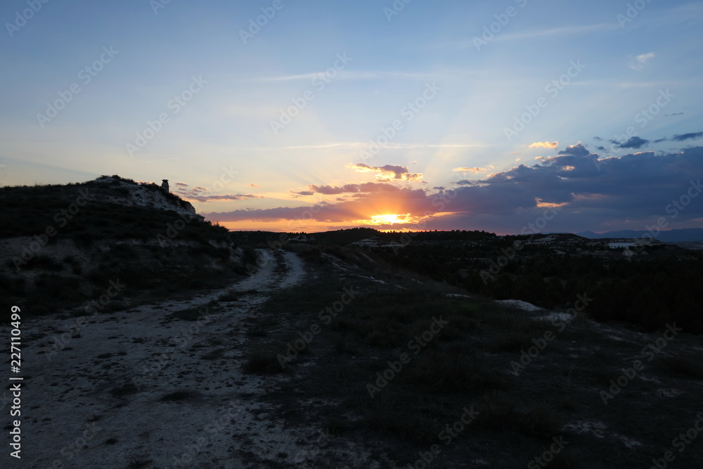 Obraz premium Coucher de soleil, Espagne