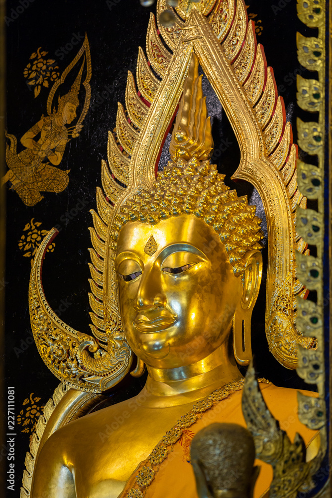 Beautiful Golden Buddha statues at Wat Phra Si Rattana Mahathat also colloquially referred to as Wat Yai is a Buddhist temple (wat) It is a major tourist attraction Phitsanulok,Thailand. Beautiful Golden Buddha statues at Wat Phra Si Rattana Mahathat also colloquially referred to as Wat Yai is a Buddhist temple (wat) It is a major tourist attraction Phitsanulok,Thailand.