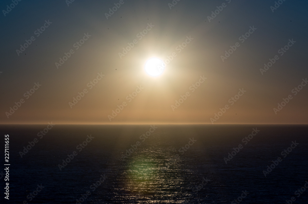 Sunset on the island of Capri seen from Palinuro Sunset on the island of Capri seen from Palinuro