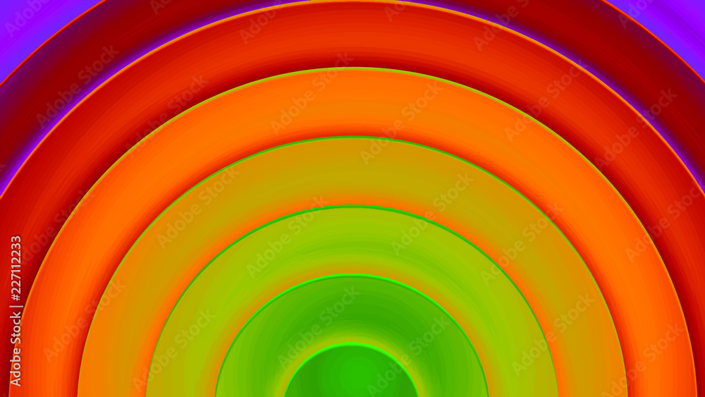 Fototapeta premium Background with circles in a paper style. With a variety of colors.