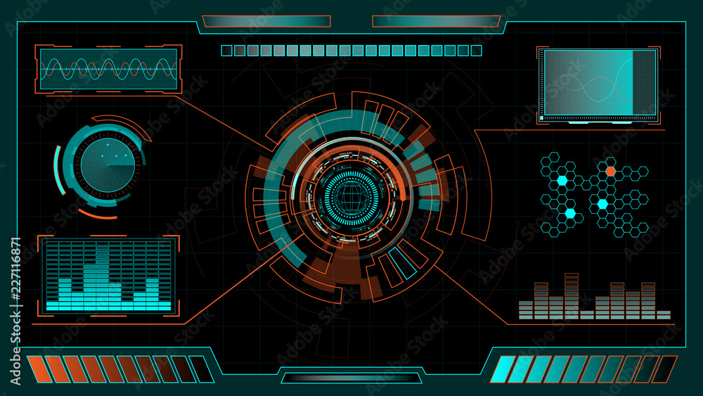 Fototapeta premium Sci Fi vector interface