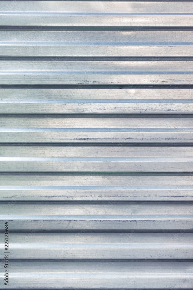 Obraz premium Fence with a texture of corrugated metal.