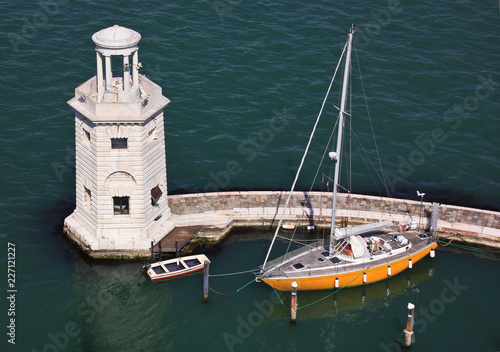 Lighthouse San Giorgio Maggiore and yachts, Venice, Italy