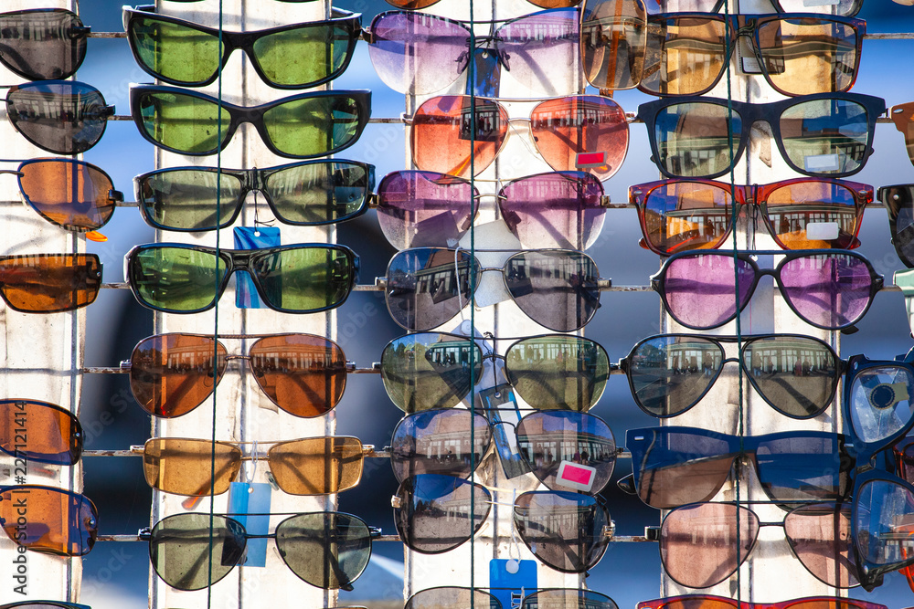 assortment of various sunglasses assortment of various sunglasses
