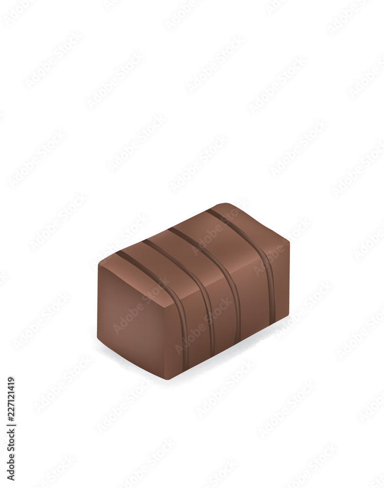 Obraz premium Chocolate cube. vector illustration
