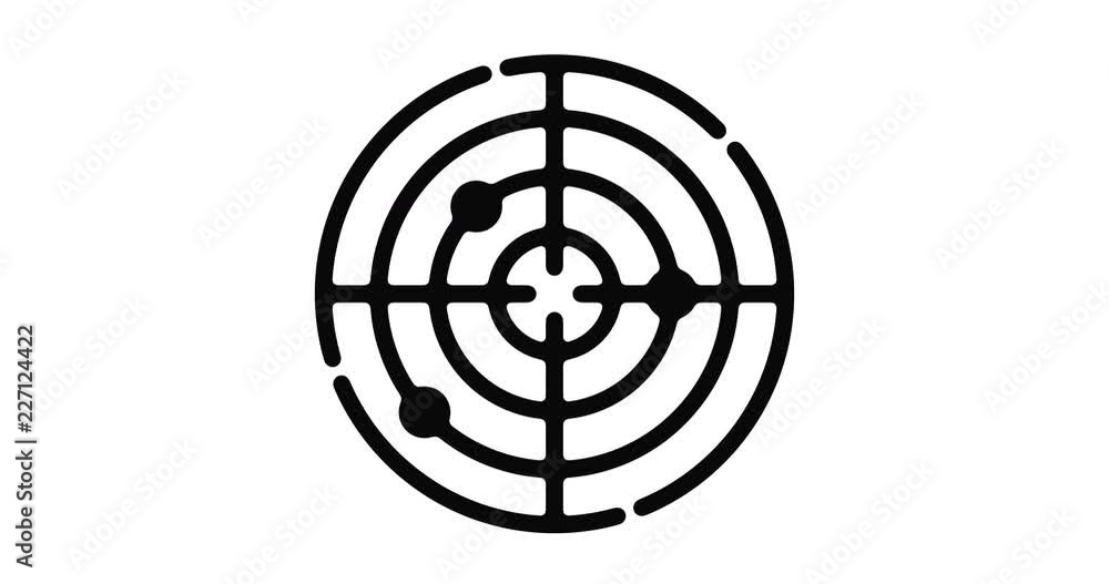 Radar screen line icon motion graphic animation with alpha channel. Radar screen line icon motion graphic animation with alpha channel.