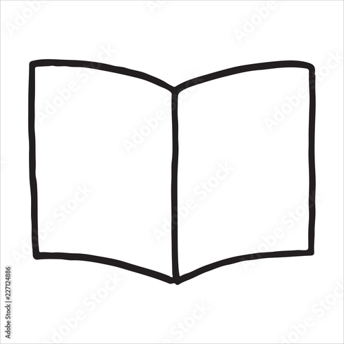 Hand drawn exercise book doodle icon