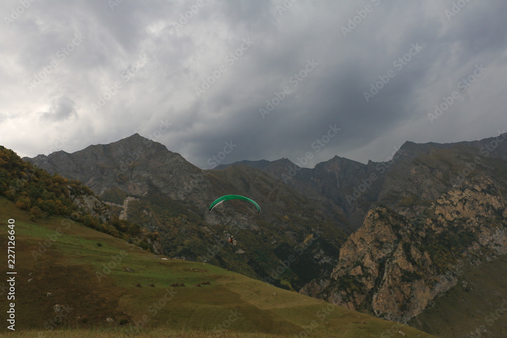 paragliding in mountain