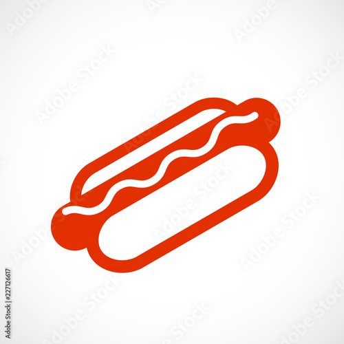 Hot dog vector icon