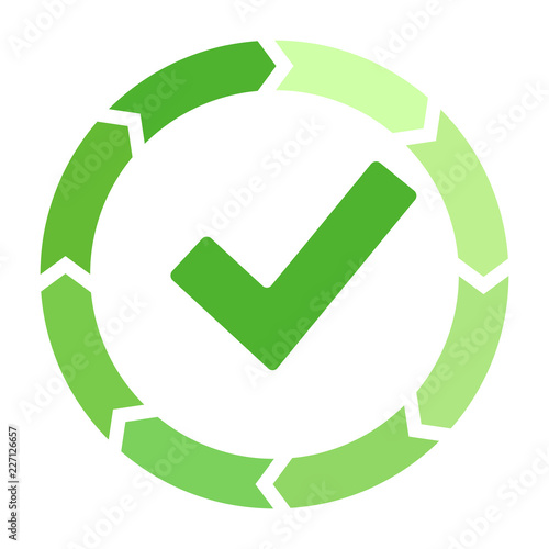 Process successfully completed vector icon