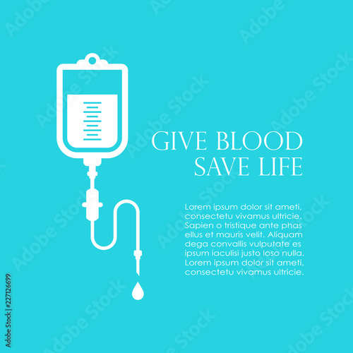Give blood vector poster