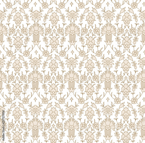 Elegant golden floral seamless pattern. Digital or wrapping paper. Good for web, print and textile design. 