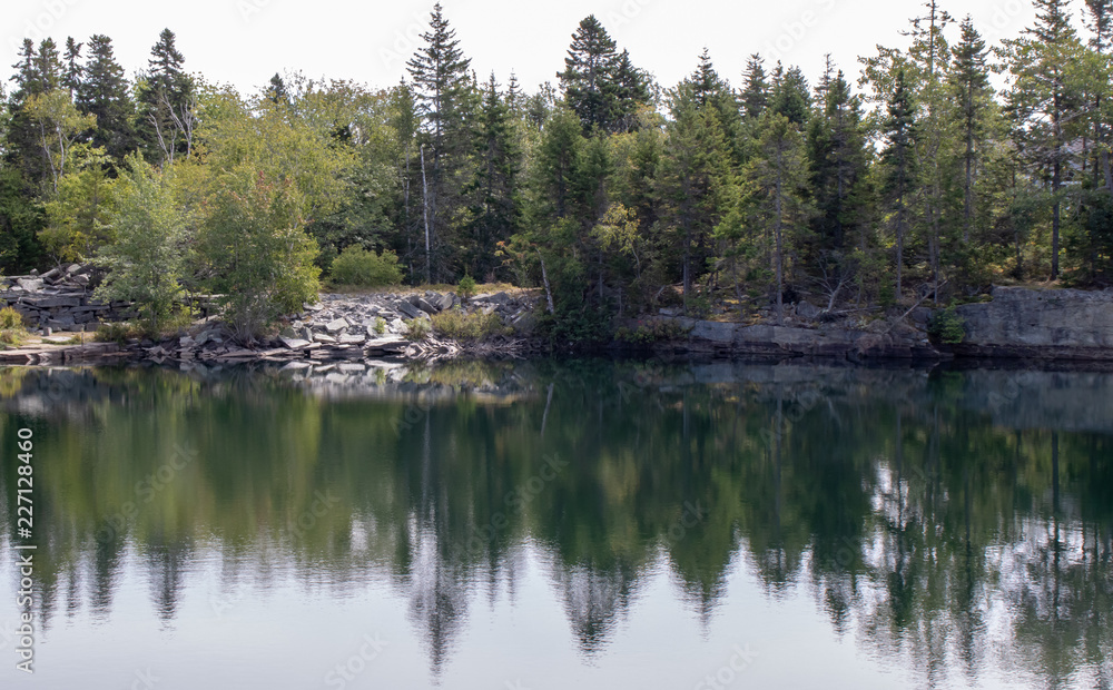 lake in the forest with reflection off the water lake in the forest with reflection off the water