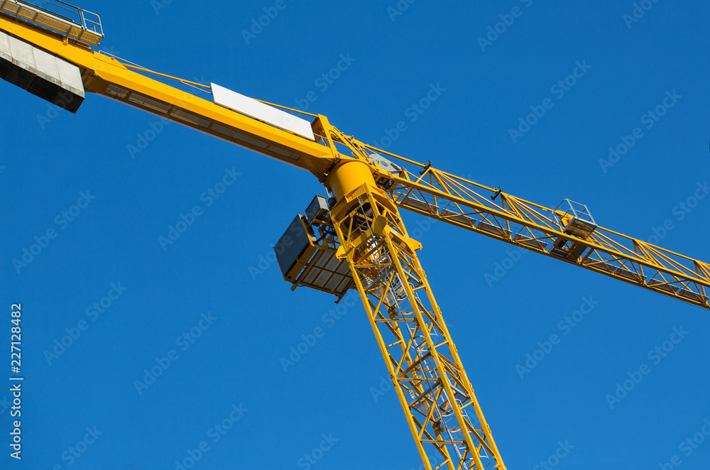 Yellow construction crane Yellow construction crane
