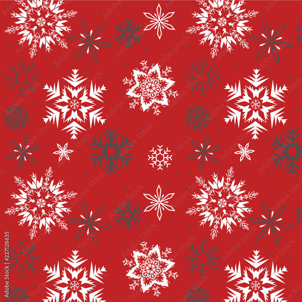 Abstract geometric pattern with snowflakes Repeating seamless background,vectoe illustration Abstract geometric pattern with snowflakes Repeating seamless background,vectoe illustration