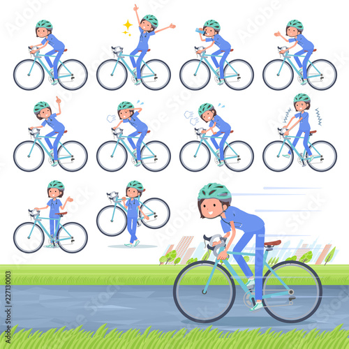 flat type surgical wear women_road bike