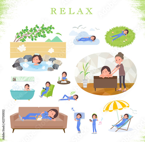 flat type surgical wear women_relax