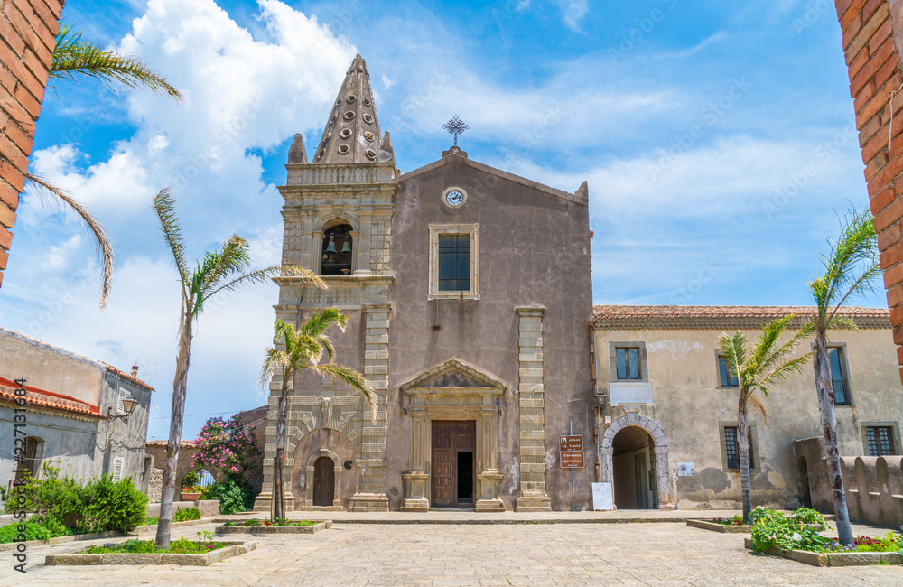 Church of the Holy Trinity, in Forza d'Agrò, picturesque town in the Province of Messina, Sicily, southern Italy.