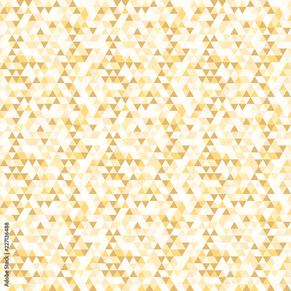 Obraz premium Geometric vector pattern with triangles. Geometric modern golden ornament. Seamless abstract background
