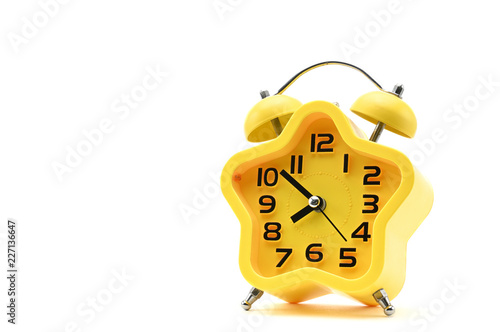 Alarm clock on isolated background