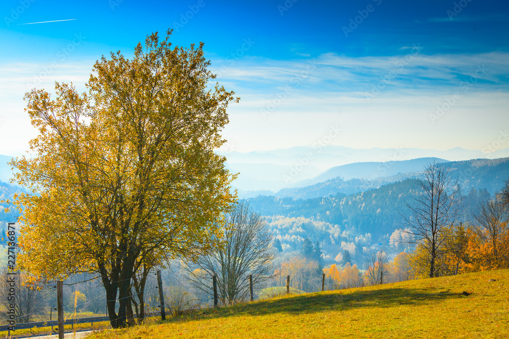 Autumn foggy mountains landscape Slovakia Autumn foggy mountains landscape Slovakia