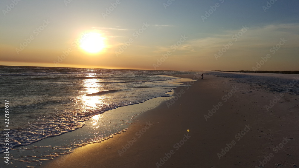 Sunset on Florida beach