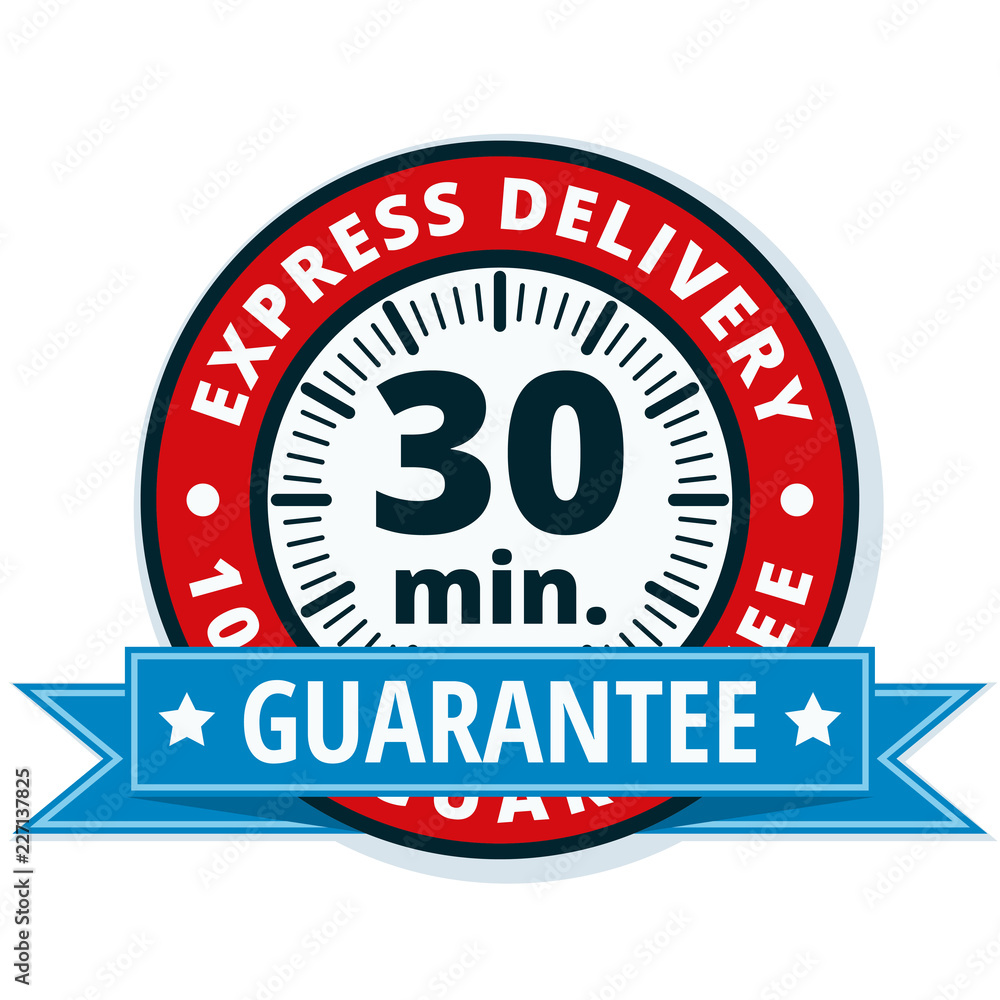 30 minutes Express Delivery illustration 30 minutes Express Delivery illustration