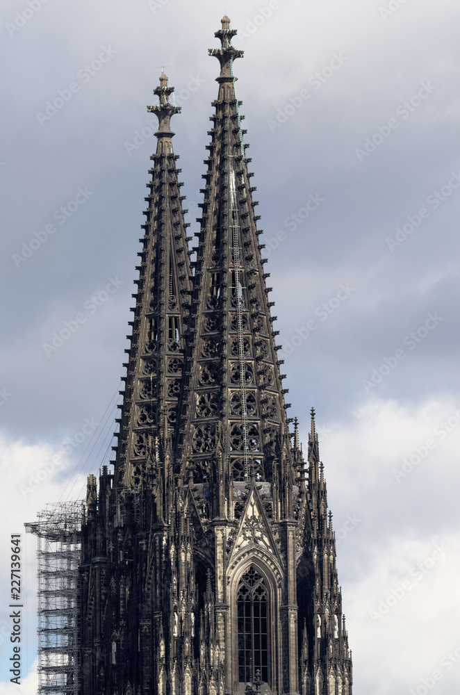 the double towers of cologne cathedral the double towers of cologne cathedral