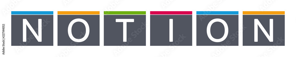 Notion - letters written in gray boxes on white background Notion - letters written in gray boxes on white background