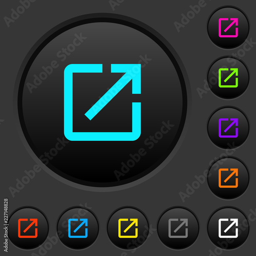 Open in new window dark push buttons with color icons