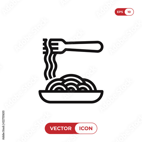 Spaghetti vector icon