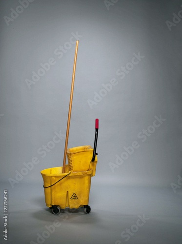 Commercial mop bucket photo