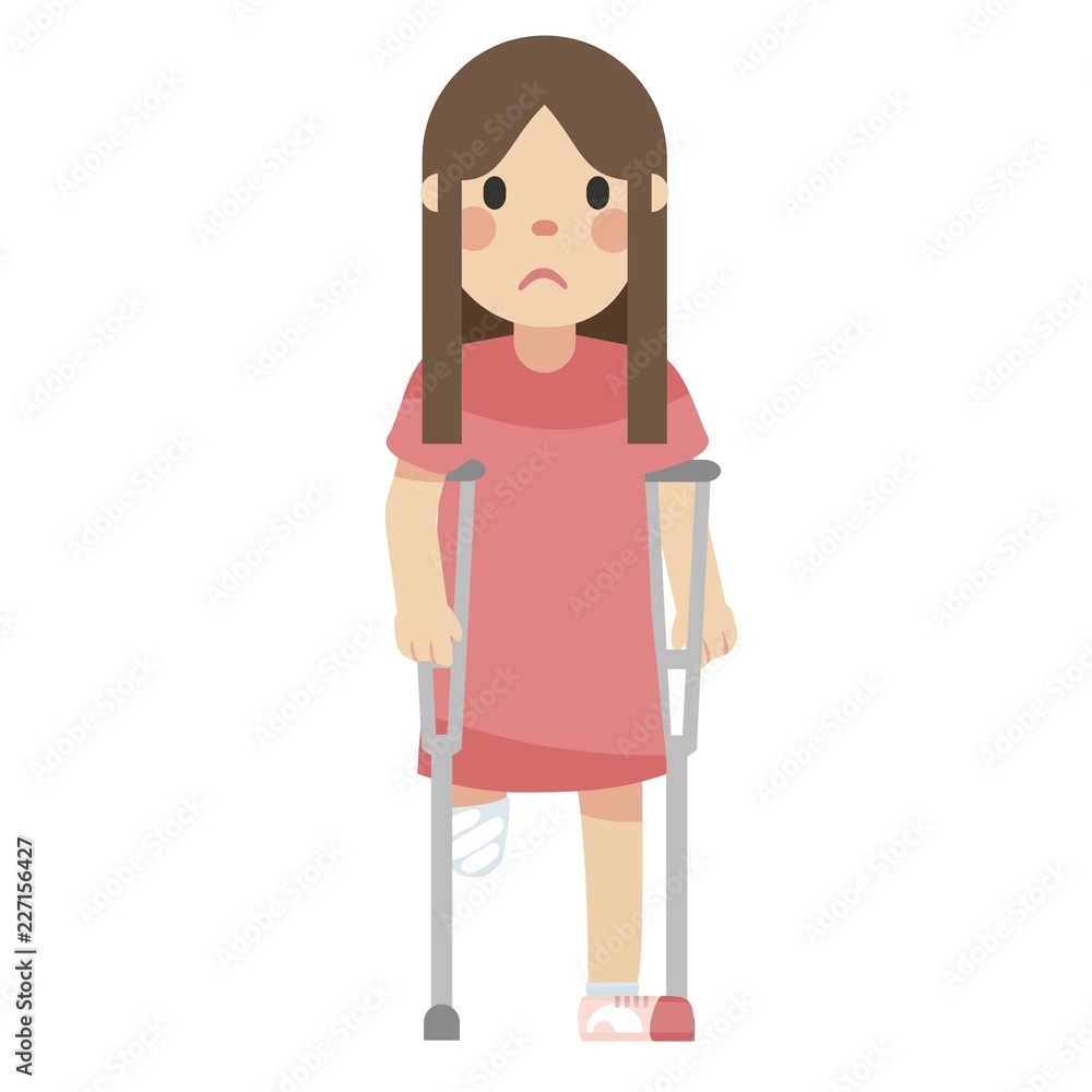 disabled girl with prostcrutches disabled girl with prostcrutches