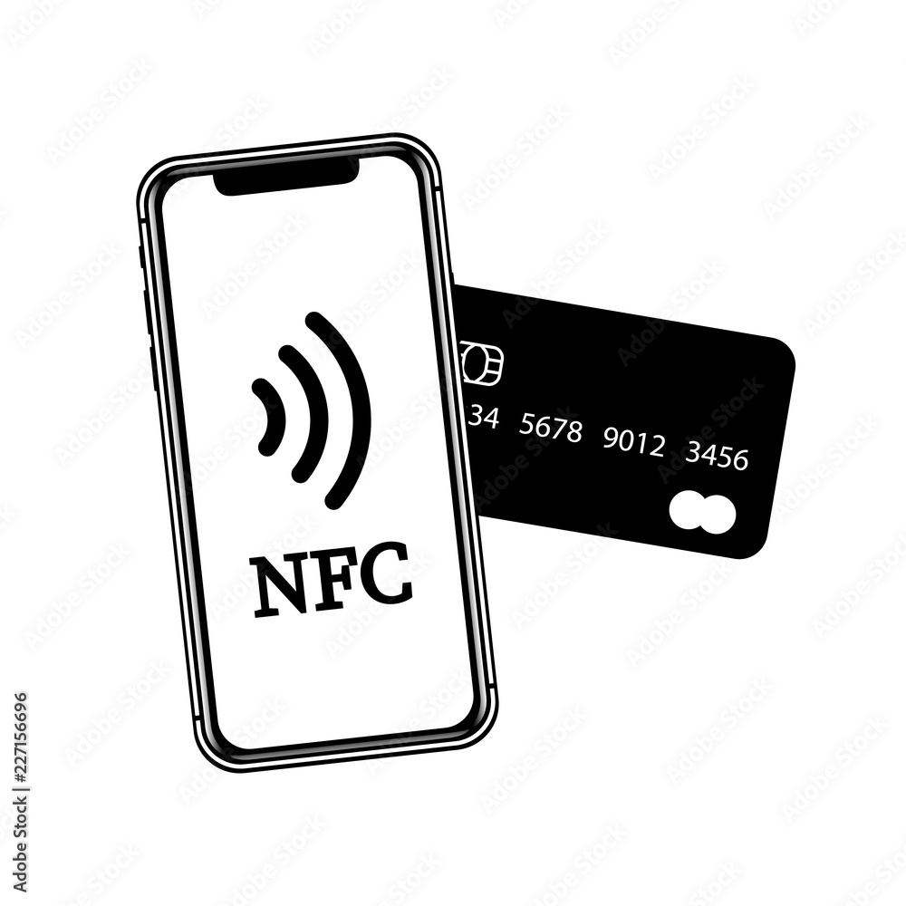 Nfc tag stock illustration. Illustration of mobile, business - 51125995