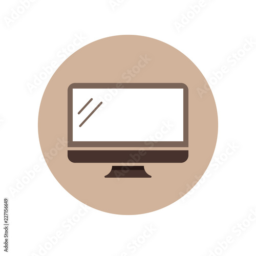 tv monitor pc icon vector illustration screen