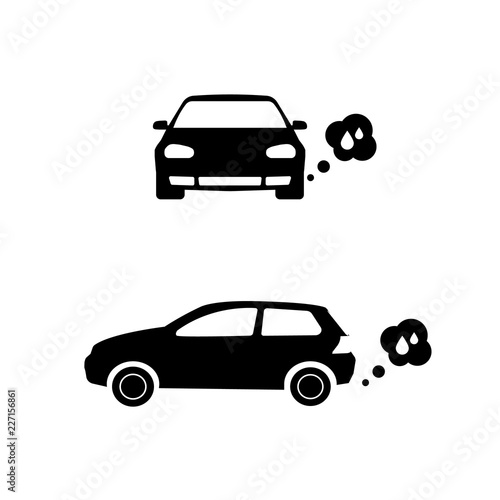 diesel car. concept diesel automobile vector icon