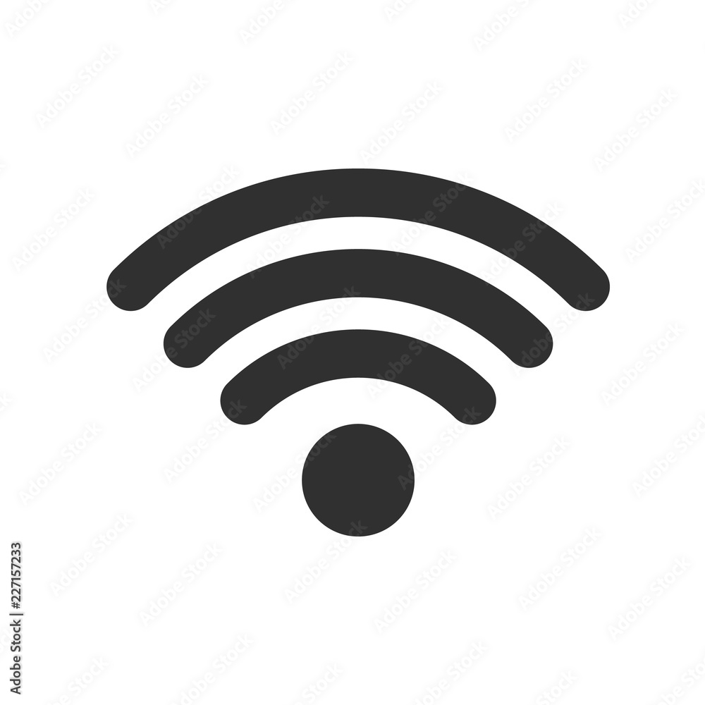WIFI icon vector, Wireless internet Sign isolated on white background, Flat style for graphic and web design WIFI icon vector, Wireless internet Sign isolated on white background, Flat style for graphic and web design