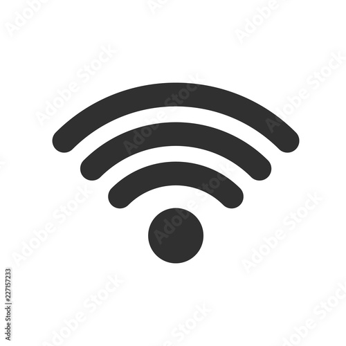 WIFI icon vector, Wireless internet Sign isolated on white background, Flat style for graphic and web design