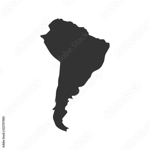 South America vector illustration on isolated white