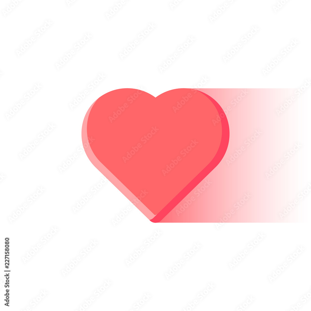 heart icon. flat design isolated on white. vector