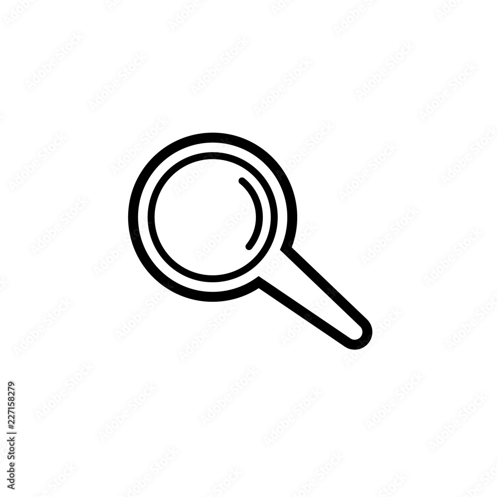magnifier glass, search icon flat style. vector design on white magnifier glass, search icon flat style. vector design on white