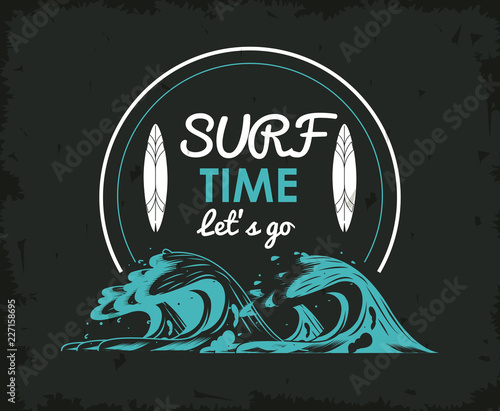 Tropical surfing lifestyle theme