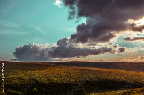 Dramatic photo taken out on Dartmoor National Park at sunset