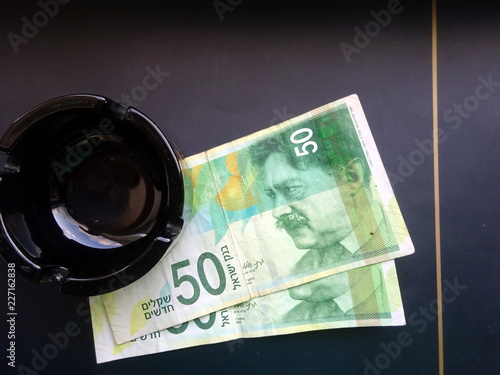 Israeli money. New money of Israel - 50 shekels bills