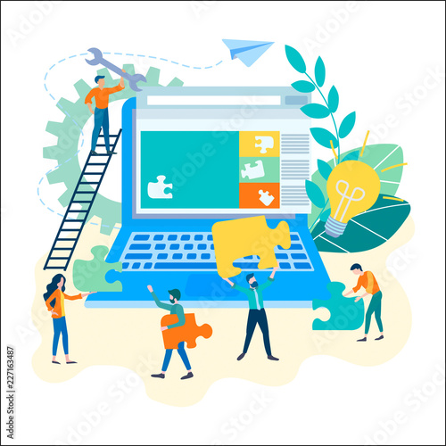 Seo optimization and web site design concept.