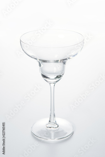 Glass cup champagne On a white background.